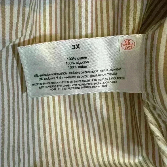 Gloria Vanderbilt Long Sleeve Blouse Plus Size 3X NWT - Picture 5 of 5